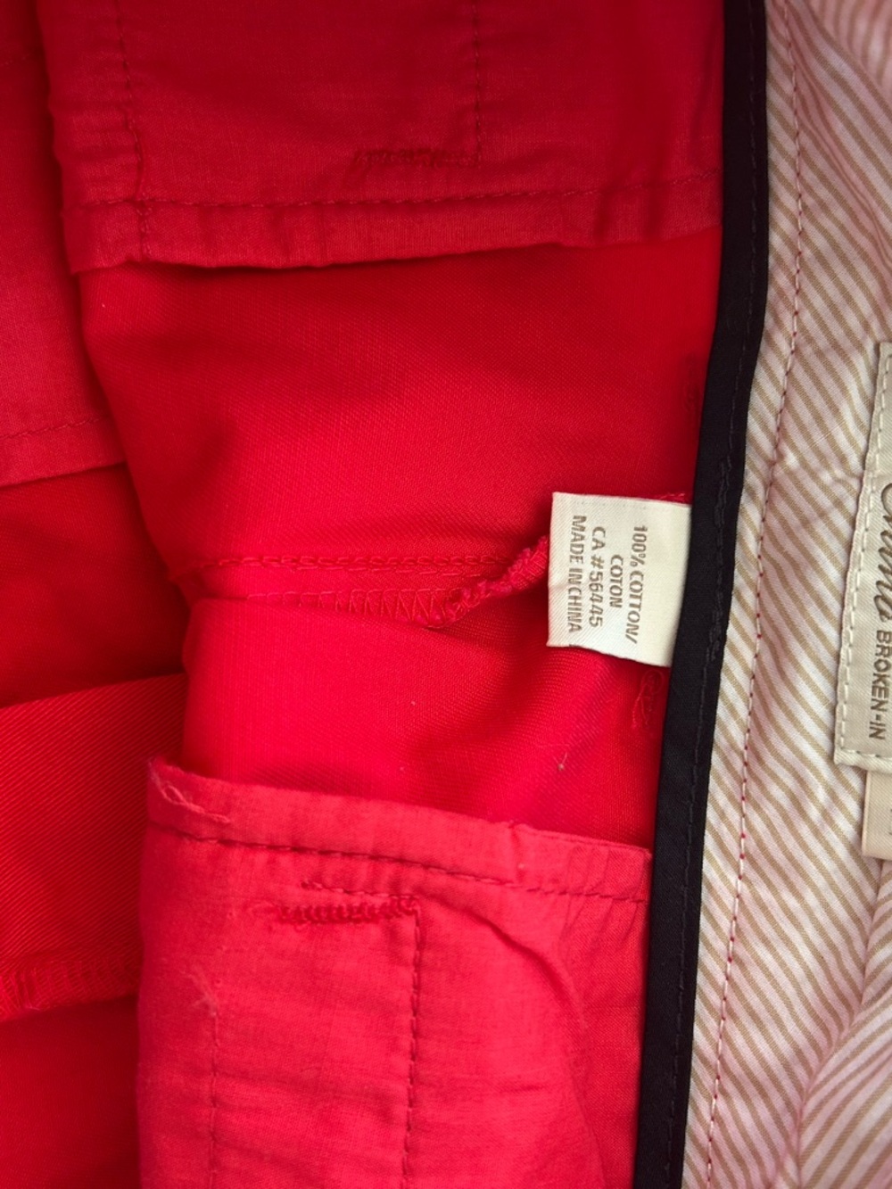 J. Crew Bright Red ‘Broken-In’ Chino Shorts 3.5” inseam Size 12 - Picture 8 of 9